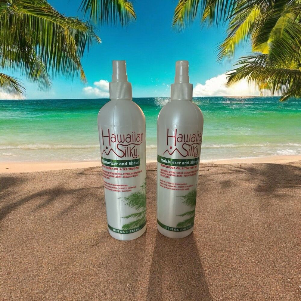 2 Hawaiian Silky Jojoba and Tea Tree Oil Hair Moisturizer 16 Oz for Healthy Hair